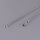 S925 Sterling Silver Popcorn Necklace Thai Silver Long Chain Pendant