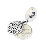 925 Silver True Yoga Dangle Charm Bracelet Bead for Jewelry Making