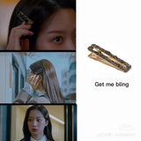 MUN KA YOUNG Hair Clip Rope Skull Shape Eardrop For Women