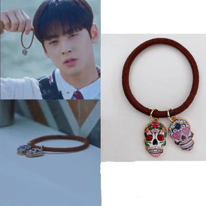 MUN KA YOUNG Hair Clip Rope Skull Shape Eardrop For Women