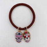 MUN KA YOUNG Hair Clip Rope Skull Shape Eardrop For Women