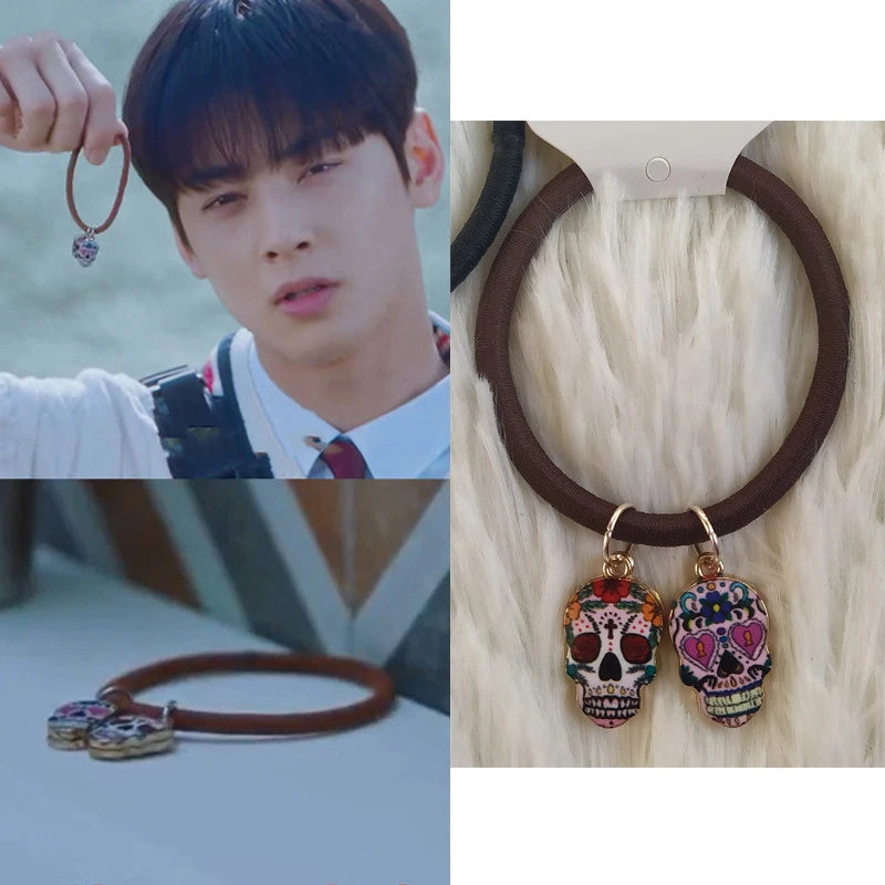 Beauty Hair Rope Skull Shape Eardrop For Women