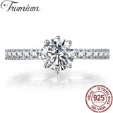 Trumium 0.8ct 925 Silver Ring for Women 5A CZ High Fine Jewelry