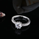 Trumium 0.8ct 925 Silver Ring for Women 5A CZ High Fine Jewelry