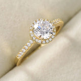 Trumium 1.25CT Sterling Silver Ring 5a CZ Engagement Wedding Bands
