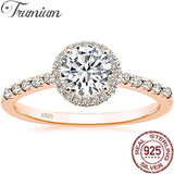 Trumium 1.25CT Sterling Silver Ring 5a CZ Engagement Wedding Bands