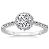 Trumium 1.25CT Sterling Silver Ring 5a CZ Engagement Wedding Bands