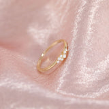 Trumium 1.5mm CZ Wedding Band 925 Silver 14K Plated Stackable Rings