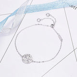 925 Silver Dainty Celtic Tree Of Life Charm Bracelet For Women Adjustable Gift