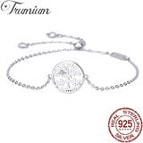 925 Silver Dainty Celtic Tree Of Life Charm Bracelet For Women Adjustable Gift