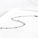 925 Sterling Silver Beads Line Chain Bracelet for Women
