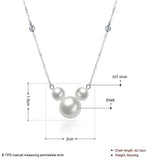 925 Silver Pearl Necklace Mickey Head Charm Pendant