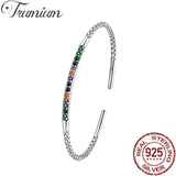925 Sterling Silver Colorful Zircon Bracelet for Women