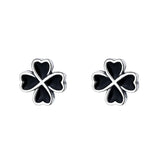 S925 Sterling Silver Clover Stud Earrings, Allergy Free