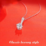 1ct Moissanite Teardrop Necklace 925 Silver Pendant