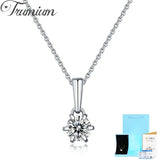 1ct Moissanite Teardrop Necklace 925 Silver Pendant