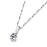 1ct Moissanite Teardrop Necklace 925 Silver Pendant