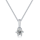 1ct Moissanite Teardrop Necklace 925 Silver Pendant