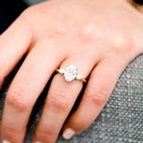 925 Silver Engagement Rings 3-Stone CZ Wedding Rings