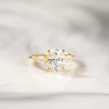 925 Silver Engagement Rings 3-Stone CZ Wedding Rings