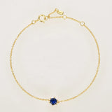 925 Silver Birthstone Bracelet Rainbow CZ Bangle Friendship Jewelry