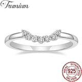 925 Silver Curve Ring with Zircon Eternity