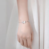 925 Silver Fritillary Butterfly Charm Bracelet Women's Jewelry