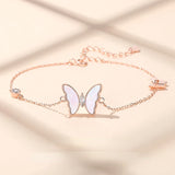 925 Silver Fritillary Butterfly Charm Bracelet Women's Jewelry