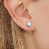 925 Silver Fire Opal Stud Earrings for Women Wedding Earring