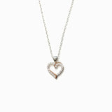 925 Silver Heart-Shaped Zircon Pendant Necklace for Women