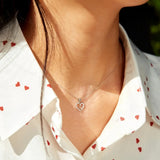 925 Silver Heart-Shaped Zircon Pendant Necklace for Women