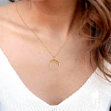925 Silver Moon Necklace Crescent Pendant Gift
