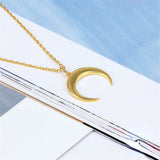 925 Silver Moon Necklace Crescent Pendant Gift