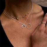 925 Silver Moon Necklace Crescent Pendant Gift