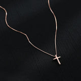 925 Silver Cross Pendant Necklace for Women Bohemian Jewelry