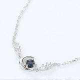 925 Silver Star Moon Pendant Bracelet with Zirconia