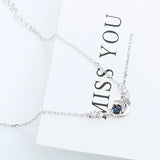 925 Silver Star Moon Pendant Bracelet with Zirconia