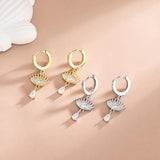925 Silver Evil Eye Earrings Zircon Drop Earrings