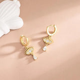 925 Silver Evil Eye Earrings Zircon Drop Earrings