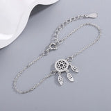 925 Silver Dream Catcher Feather Charm Bracelet & Bangle