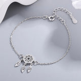 925 Silver Dream Catcher Feather Charm Bracelet & Bangle