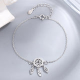 925 Silver Dream Catcher Feather Charm Bracelet & Bangle