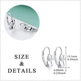925 Silver Long Tail Cat Hoop Earrings Zircon Wedding Jewelry