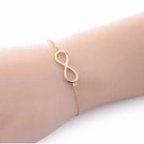 925 Silver Infinity Link Chain Angel Wings Bracelet for Women