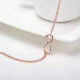925 Silver Infinity Link Chain Angel Wings Bracelet for Women