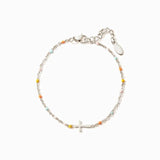 925 Silver Crucifix Bracelet for Women Bohemian Jewelry