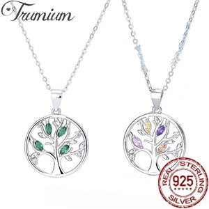 925 Silver Tree of Life Dream Catcher Pendant Necklace for Women