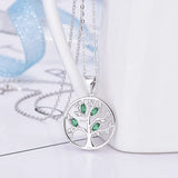 925 Silver Tree of Life Dream Catcher Pendant Necklace for Women
