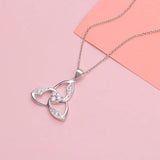 Silver Triangle Celtics Knot Pendant Neckalces for Women