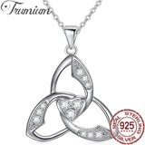 Silver Triangle Celtics Knot Pendant Neckalces for Women